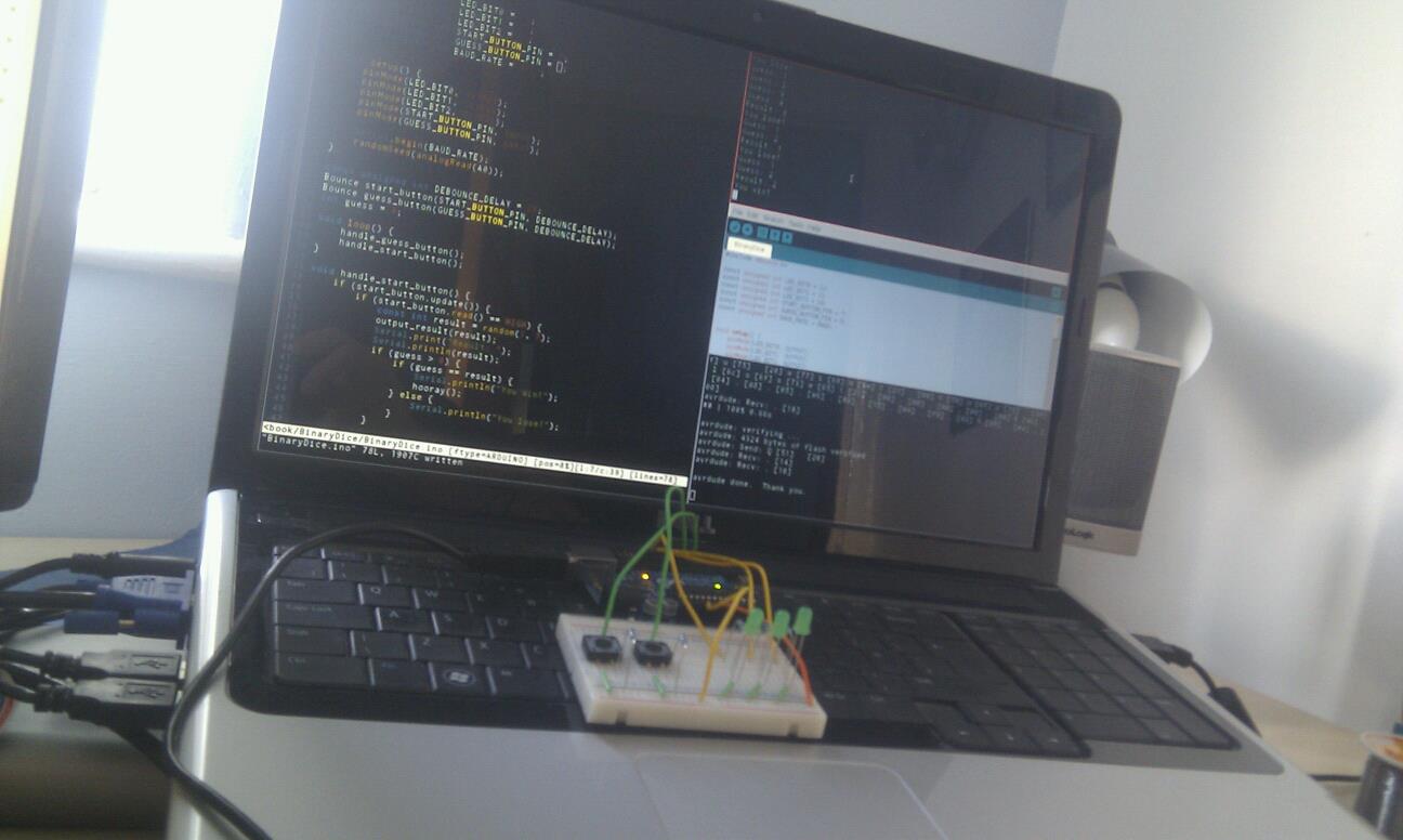 Arduino Binary Dice game