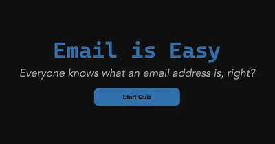 A quiz about email addresses.